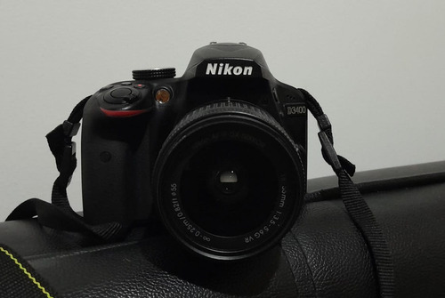  Nikon Kit D3400 + Lente 18-55mm Vr Dslr Color  Negro