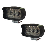 Par Faro Auxiliar Rectangular 8 Led Moto Auto Camioneta - Xp