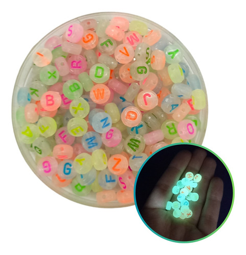 25gr Letra Multicolor Pastilla Fluorescente Bijou Pulseras