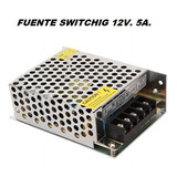 Fuente 5a Switching 220v A 12v Cctv Tiras Led Metalica C Gta