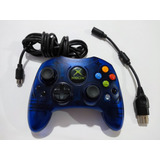 Control Original Microsoft Xbox Clasico Edicion Azul Clear