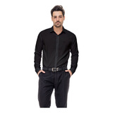 Camisa Social Masculina Manga Longa Slim Fit Luxo Premium