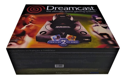 Caixa De Mdf Dreamcast Americano Sports Com Divisória E Alça