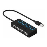 Concentrador Sabrent Usb 2.0 De 4 Puertos Con Interruptores