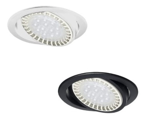 Spot Embutir Pvc Redondo Se117 Blanco Negro Ar111 Gu10 220v