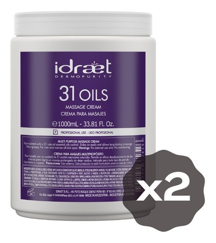 Idraet Crema Para Masajes Corporal 31 Oils 1000 Ml