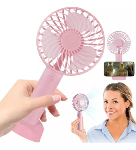 Miniventilador Portátil Recargable De 3 Velocidades, Color R