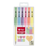 Lapicera Filgo Roller Gel Pastel Pack X 6