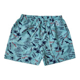 Kit Com 2 Shorts Masculino Plus Size Estampado Praia