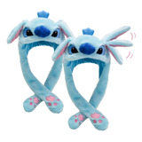 Gorrito Levantaorejas Stitch Celeste Kawaii 