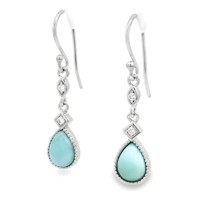 Aretes Aynara - Plata .925 Con Larimar Vicari
