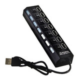 Usb Zapatilla Multiplicadora X7 Usb 2.0 Hi-speed Interruptor