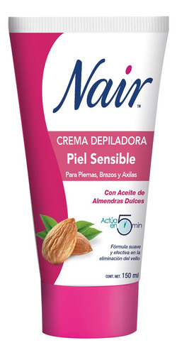 Crema Depilatoria Nair Piel Sensible Piernas, Brazos, Axilas 150 ml