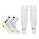 Kit Meia Antiderrapante Tipo Trusox + Meião Cortado Canelito