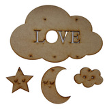 Movil Para Armar Nube Love O Luna Y Estrellas