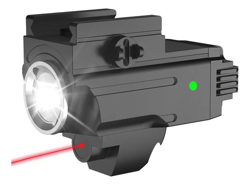 Lanterna 800 Lm Mira Laser Airsoft Trilho 20mm Recarregável