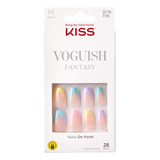 Uñas Postizas Ballerina Kiss Voguish Fantasy Color Multicolor Francesas