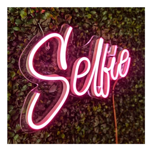 Letrero Led Neon Selfie Foto 30*17cm Luminoso