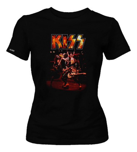 Camiseta Dama Mujer Kiss Rock Metal Banda Dbo2