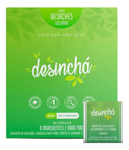 Desinchá Chá Original - 60 Sachês - Dia