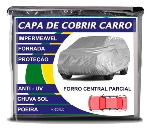 Capa Cobrir Carro Impermeável Forro Proteção * Sol Chuva . 