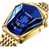 Hombres Oro Reloj De Pulsera Hombre De Negocios De Cuarzo Re