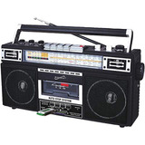Supersonic Sc-3201bt-bk Radio Retro De 4 Bandas Y Reproducto