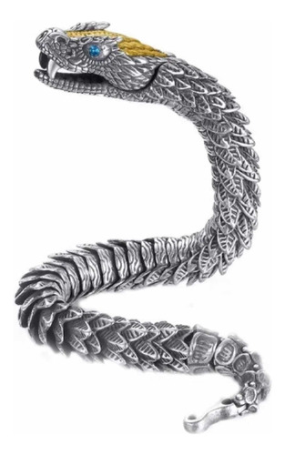 Pulsera De Plata 925 Serpiente Unisex