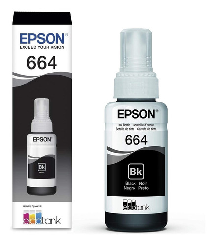 Bote Tinta Epson T664 Eco Tank L300 L350 L110 L120 L200 L210