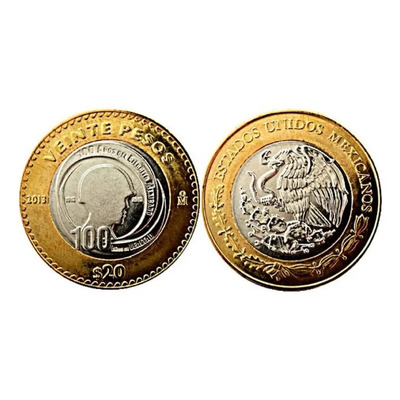 Moneda Del Ejercito Mexicano  20 Pesos Centenario 100 Años | Meses sin interés