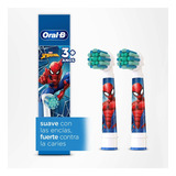 2 Cabezales De Repuesto Oral-b Spider-man Cepillo De Dientes
