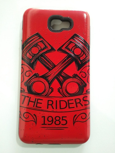 Funda Reforzada Roja Pistones Riders Para Samsung J7 Prime