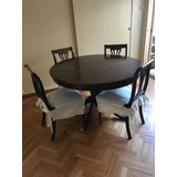 Juego De Comedor Mesa Extensible Con 6 Sillas