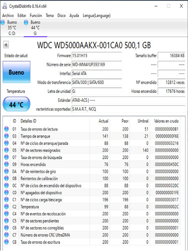 Disco Rígido Interno Western Digital  Wd5000aakx 500gb Azul