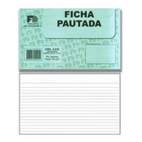 Ficha Pautada Tamanho 5x8 - Branco (pacote 100 Unid)