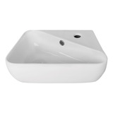 Lux Sany Lavabo Esquinero Blanco Rebosadero Montar Pared 45