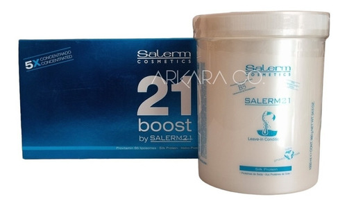 Kit Salerm 21 Boost 8 Ampolletas + Acondicionador 1kg