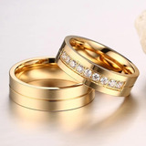 Par Aliança 6mm Casamento Pedras Qualidade Garantia 1 Ano