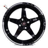 Par Roda 17 4x100 Tala 7 Rts Gt Preta Diamantada Raw 788045