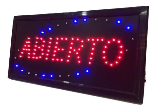 Letrero De Led Abierto Rojo Ideal Para Tu Negocio 