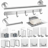 15pzs Juego De Accesorios De Baño Toalleros Acero Inoxidable