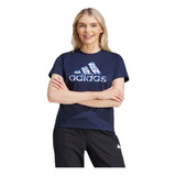 Camiseta adidas Animal Print Feminino - Azul/bco