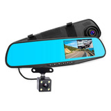 Espejo Retrovisor 43'' Auto Doble Camara Foto Video Hd Sd