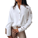 Blusas Y Blusas Con Botones Elegantes Para Mujer Ropa De