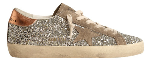 Tennis Golden Goose Super-star Piel Brillantina Metalica 