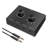 Conmutador De Audio De 3.5 Mm Y.d.f Switch De 4 Puertos