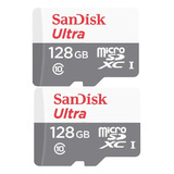 2 Cartão De Memória Sandisk 128 Gb P/ Moto Xiaomi Poco M3 