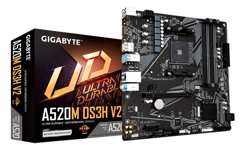 Placa-mãe A520m Ds3h V2 Ddr4 Gigabyte Am4 - Preta