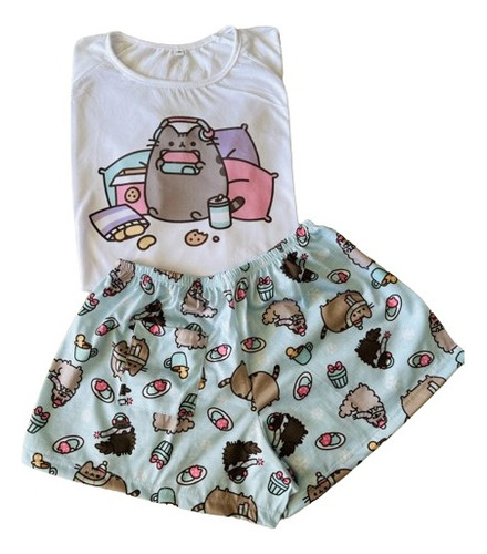 Pijamas Animados Corto Remera Y Short Cod 115