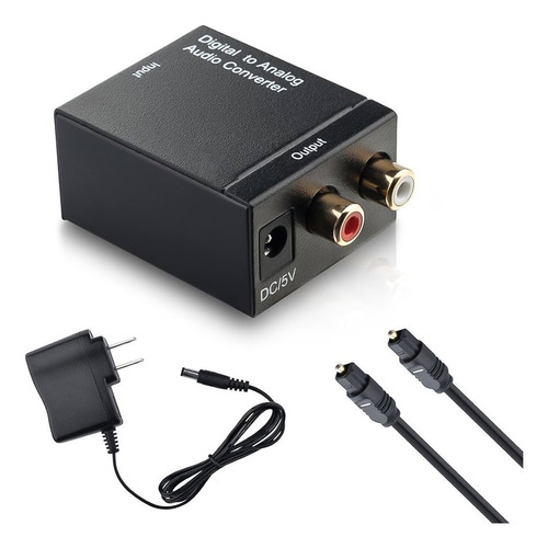 Conversor Audio Digital A Rca Con Cable 5v Óptico Análogo 